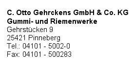 Gehrckens GmbH & Co. KG Gummi- und Riemenwerke, C. Otto