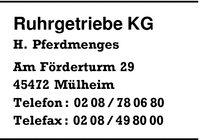 Ruhrgetriebe KG, H. Pferdmenges