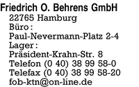 Behrens GmbH, Friedrich O.
