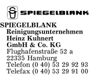 Spiegelblank Reinigungsunternehmen Heinz Kuhnert GmbH & Co. KG