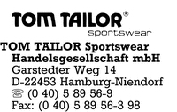 TOM TAILOR Sportswear Handelsgesellschaft mbH