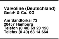 Valvoline (Deutschland) GmbH & Co. KG