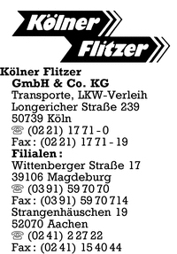 Klner Flitzer - Mini Flitzer GmbH & Co. KG