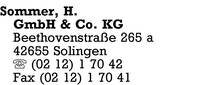 Sommer GmbH & Co. KG, H.