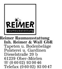 Reimer Raumausstattung, Inh. Reimer & Wall GbR