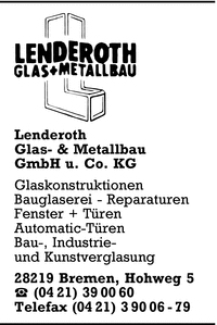 Lenderoth Glas- & Metallbau GmbH u. Co. KG
