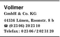 Vollmer GmbH & Co. KG