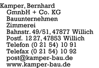 Kamper GmbH + Co. KG, Bernhard