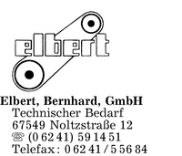 Elbert GmbH, Bernhard
