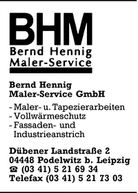 Hennig Maler-Service GmbH, Bernd
