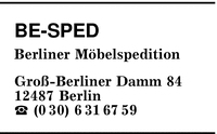 BE-SPED Berliner Mbelspedition GmbH