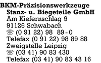 BKM Przisionswerkzeuge Stanz- und Biegeteile GmbH