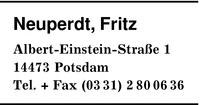 Neuperdt, Fritz