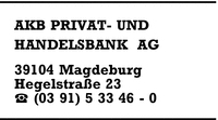 AKB Privat- und Handelsbank AG