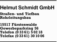 Schmidt, Helmut, GmbH