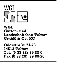 WGL Garten- und Landschaftsbau Teltow GmbH & Co. KG