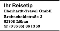 Ihr Reisetip Eberhardt-Travel GmbH