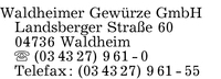 Waldheimer Gewrze GmbH