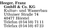 Heeger GmbH & Co. KG, Franz