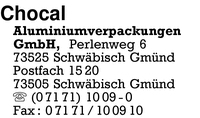Chocal Aluminiumverpackungen GmbH