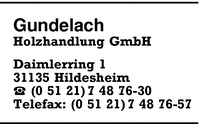 Holzhandlung Gundelach GmbH