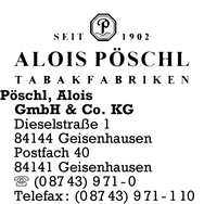 Pschl Schnupf- und Rauchtabakfabriken GmbH & Co. KG, Alois