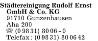 Stdtereinigung Rudolf Ernst GmbH & Co. KG