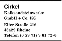 Cirkel Kalksandsteinwerke GmbH + Co. KG