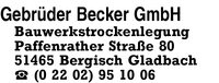 Becker, Gebr., GmbH