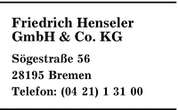 Henseler, Friedrich, GmbH & Co. KG