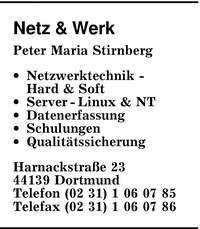 Netz & Werk Peter Maria Stirnberg