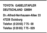 Toyota Gabelstapler Deutschland GmbH