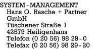 System-Management Hans O. Rasche & Partner GmbH