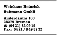 Weinhaus Heinrich Bultmann GmbH