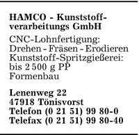 Hamco Kunststoffverarbeitungs GmbH