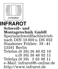 INFRAROT Schwei- und Montagetechnik GmbH