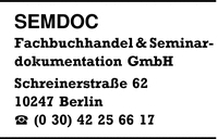 Semdoc Fachbuchhandel und Seminardokumentation GmbH