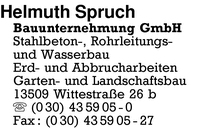 Spruch, Helmuth, Bauunternehmung GmbH