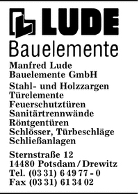 Lude, Manfred, Bauelemente GmbH