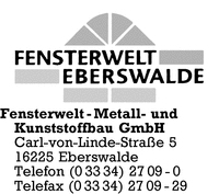 Fensterwelt-Metall- und Kunststoffbau GmbH