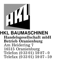 HKL Baumaschinen Handelsgesellschaft mbH Betrieb Oranienburg