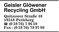 Geisler Glwener Recycling GmbH