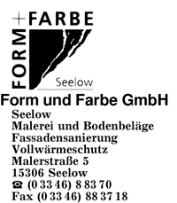 Form und Farbe GmbH Seelow