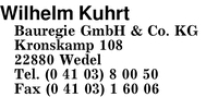 Kuhrt, Wilhelm, Bauregie GmbH & Co. KG