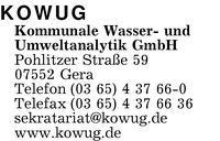 KOWUG Kommunale Wasser- und Umweltanalytik GmbH