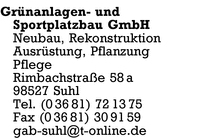 Grnanlagen- und Sportplatzbau GmbH
