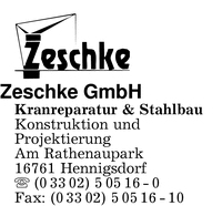 Zeschke GmbH Kranreparatur & Stahlbau