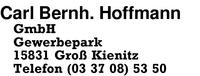 Hoffmann, Carl Bernh., GmbH