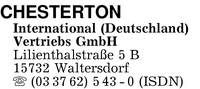 Chesterton International (Deutschland) Vertriebs GmbH