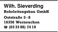 Sieverding, Wilh., Rohrleitungsbau GmbH